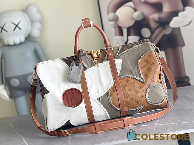 Colestore Louis Vuitton Keepall Bandoulière 50 Monogram Khaki coated canvas 50 x 29 x 23 cm - 1