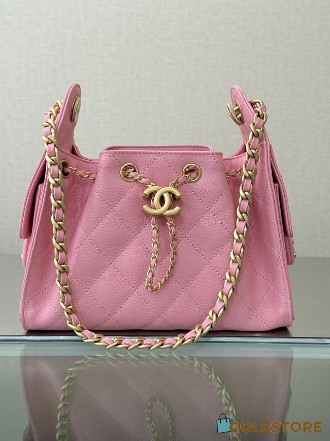 Colestore Chanel SPRING SUMMER 2026   CHANEL 25 MINI HANDBAG   Grained Calfskin & Gold-Tone Metal  Pink 20 x 22 x 12.5cm - 1