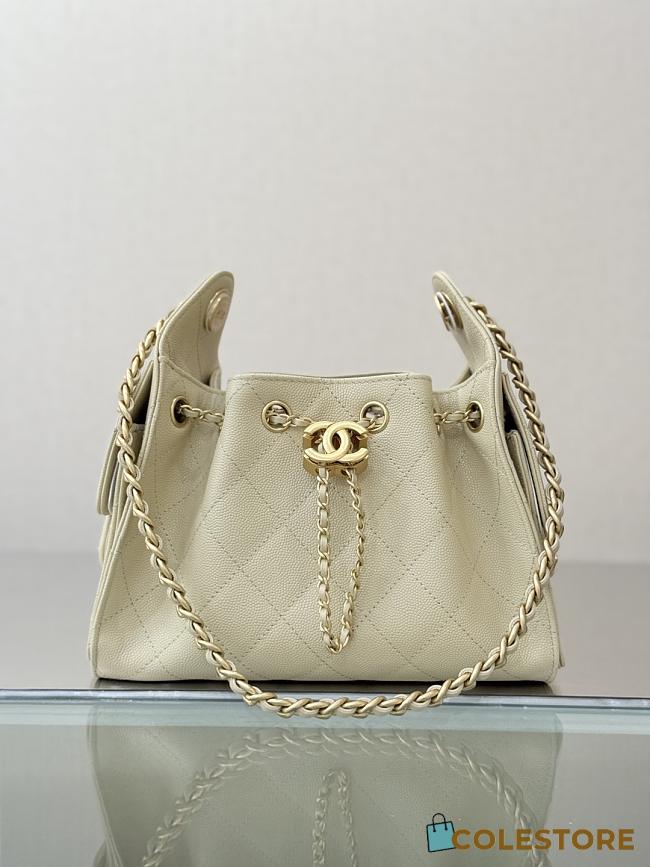 Colestore Chanel SPRING SUMMER 2026   CHANEL 25 MINI HANDBAG   Grained Calfskin & Gold-Tone Metal  Beige 20 x 22 x 12.5cm - 1