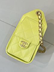 Colestore Chanel  25 Mini Handbag Grained Calfskin & Gold-Tone Metal Neon Yellow 20 x 22 x 12.5cm - 6