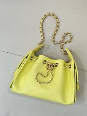 Colestore Chanel  25 Mini Handbag Grained Calfskin & Gold-Tone Metal Neon Yellow 20 x 22 x 12.5cm - 5