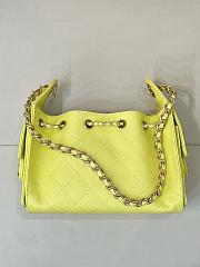 Colestore Chanel  25 Mini Handbag Grained Calfskin & Gold-Tone Metal Neon Yellow 20 x 22 x 12.5cm - 3