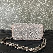 Colestore Valentino Garavani Locò Small Shoulder Bag With Pearls, Rhinestones And Jewel Logo Light Pink 20x11x5cm - 5