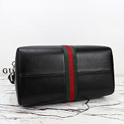 Colestore Gucci Web Trademark medium duffle bag Black leather 45x29x25cm - 6