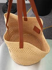 Colestore YSL Saint Laurent PANIER Medium in raffia Natural 29-52x29x29cm - 6