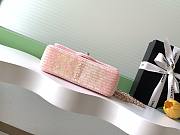 Colestore Chanel Flap Bag Glass Beads Sequins & Gold Tone Metal 21x14x8cm - 3