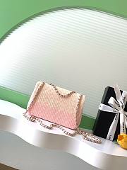Colestore Chanel Flap Bag Glass Beads Sequins & Gold Tone Metal 21x14x8cm - 4