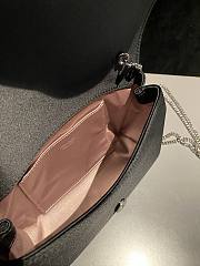 Colestore Jimmy Choo Soft Bow Mini Bag Black Satin Mini Bag with Crystal Bow black/silver 19x12x7cm - 6