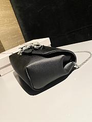 Colestore Jimmy Choo Soft Bow Mini Bag Black Satin Mini Bag with Crystal Bow black/silver 19x12x7cm - 2