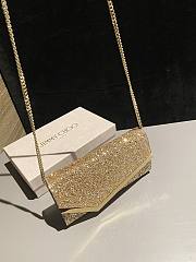 Colestore Emmie Gold Candyfloss Glitter Web Clutch Bag 22x12x3cm - 6