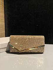 Colestore Emmie Gold Candyfloss Glitter Web Clutch Bag 22x12x3cm - 2