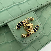 Colestore Chanel Métiers d'Art 2026 Flap bag & Gold-Tone Metal Green Croc Embossed  12x22x4cm - 5
