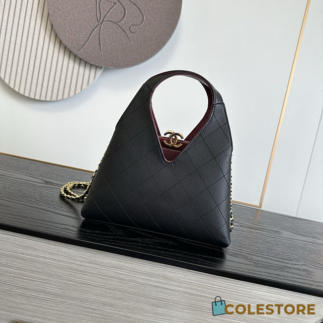 Colestore Chanel Métiers d’art 2026   Shopping Bag   Calfskin & Gold-Tone Metal  Black 32 x 31 x 11cm - 1