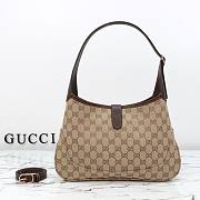 Colestore Gucci Jackie 1961 medium shoulder bag Sand and dark brown GG canvas 31.5x21x5cm - 4