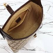 Colestore Gucci Jackie 1961 medium shoulder bag Sand and dark brown GG canvas 31.5x21x5cm - 2