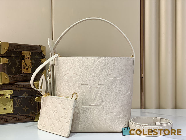 Colestore Louis Vuitton All In BB Creme Embossed grained cowhide leather 18 x 12 x 16cm - 1