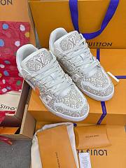 Colestore Louis Vuitton LV Trainer Sneaker Beige Monogram jacquard - 4