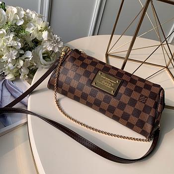 Colestore Louis Vuitton Damier Ebene Eva Pochette 25x13x4cm