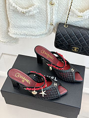 Colestore Chanel Coco Beach 2026 collection   Mules   Mesh, Cotton, Lambskin, Resin & Metal  Black - 4