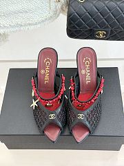 Colestore Chanel Coco Beach 2026 collection   Mules   Mesh, Cotton, Lambskin, Resin & Metal  Black - 3
