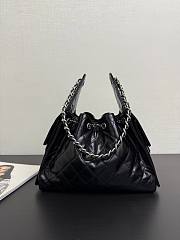 Colestore Chanel 25 Small Handbag   Calfskin & Silver-Tone Metal  Black  30 x 26 x 14cm - 6