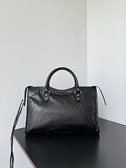 Colestore Balenciaga Le City Bag Medium in black Arena lambskin, shiny silver hardware 38.5x24x15 cm - 6
