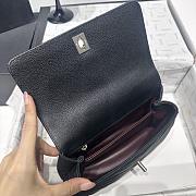 Colestore Chanel Black Chevron Quilted Caviar Leather Mini Coco Handle Black 23cm - 4