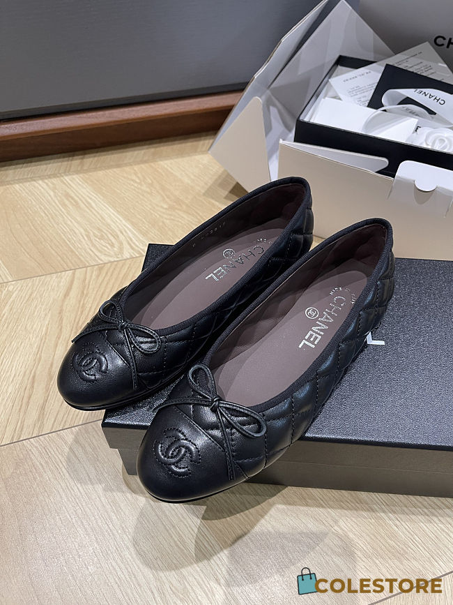 Colestore Chanel Ballet flats   Aged Calfskin  Black - 1