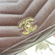 Colestore Chanel Maxi Flap Bag with Top Handle   Goatskin & Gold-Tone Metal  Dark Brown  12.5 x 31 x 7cm - 2