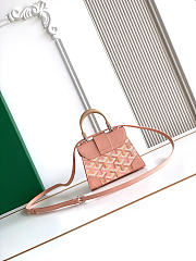 Colestore Goyard Goyardine Canvas Cream Pink Saigon Structure Nano Palladium Hardware 14.5x7x11.5cm - 4