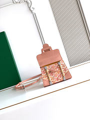 Colestore Goyard Goyardine Canvas Cream Pink Saigon Structure Nano Palladium Hardware 14.5x7x11.5cm - 3