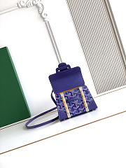 Colestore Goyard Goyardine Canvas Blueberry Purple Saigon Structure Nano Palladium Hardware 14.5x7x11.5cm - 6