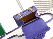 Colestore Goyard Goyardine Canvas Blueberry Purple Saigon Structure Nano Palladium Hardware 14.5x7x11.5cm - 4
