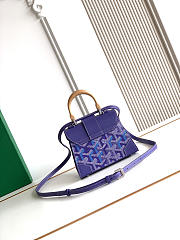 Colestore Goyard Goyardine Canvas Blueberry Purple Saigon Structure Nano Palladium Hardware 14.5x7x11.5cm - 3