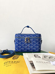 Colestore Goyard Goyardine Muse Mini Vanity Case Blue  16x10x8cm - 1