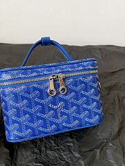 Colestore Goyard Goyardine Muse Mini Vanity Case Blue  16x10x8cm - 5