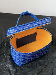 Colestore Goyard Goyardine Muse Mini Vanity Case Blue  16x10x8cm - 4