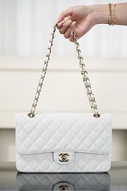 Colestore Chanel White Caviar Medium Classic 2.55 Double Flap Bag 25cm - 1