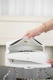 Colestore Chanel White Caviar Medium Classic 2.55 Double Flap Bag 25cm - 5