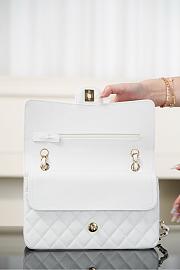 Colestore Chanel White Caviar Medium Classic 2.55 Double Flap Bag 25cm - 4
