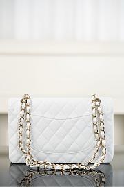 Colestore Chanel White Caviar Medium Classic 2.55 Double Flap Bag 25cm - 3