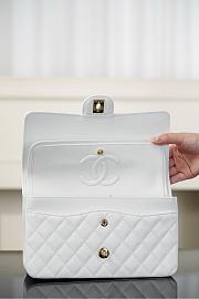 Colestore Chanel White Caviar Medium Classic 2.55 Double Flap Bag 25cm - 2