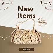 Colestore Chanel 25 Mini Handbag   Lambskin & Gold-Tone Metal  Light Beige & Black  20 x 22 x 12.5cm - 1