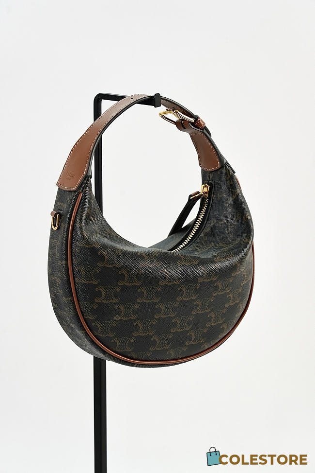 Colestore Celine Teen Celine Lulu IN TRIOMPHE CANVAS AND CALFSKIN Tan 21 x 24 x 5 cm - 1