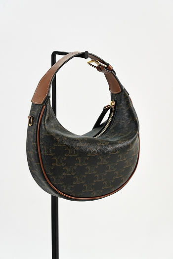 Colestore Celine Teen Celine Lulu IN TRIOMPHE CANVAS AND CALFSKIN Tan 21 x 24 x 5 cm