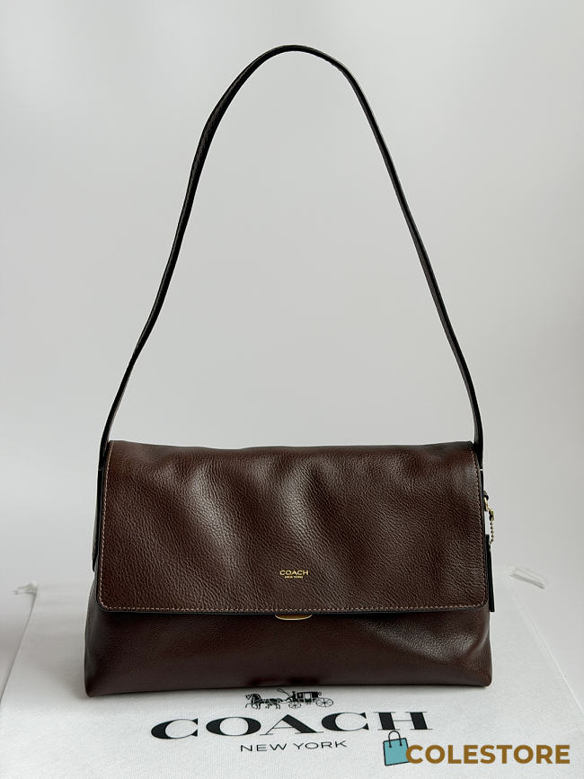 Colestore Coach Chelsea Shoulder Bag 30 Brass/Dark Chocolate 30x18x12 - 1