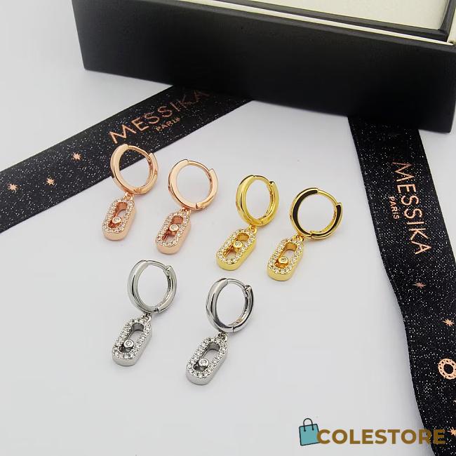 Colestore Messika Move Uno diamond hoop earrings  - 1