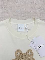 Colestore Dior Dioriviera Dior Médaillon Sweater Ecru Virgin Wool-Blend Knit  - 4