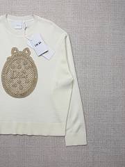 Colestore Dior Dioriviera Dior Médaillon Sweater Ecru Virgin Wool-Blend Knit  - 3