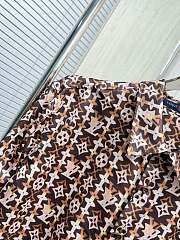 Colestore Louis Vuitton  Monogram Printed Long-Sleeved Silk Shirt Coffee Bean Brown - 6